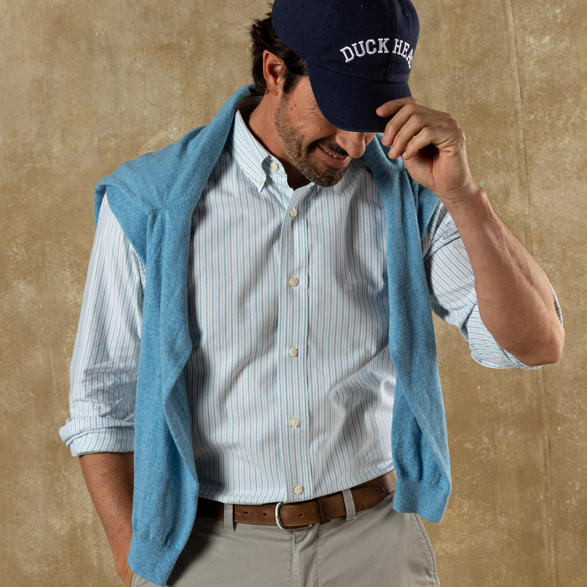 Cotton Oxford Sport Shirt - Collins Stripe SALE
