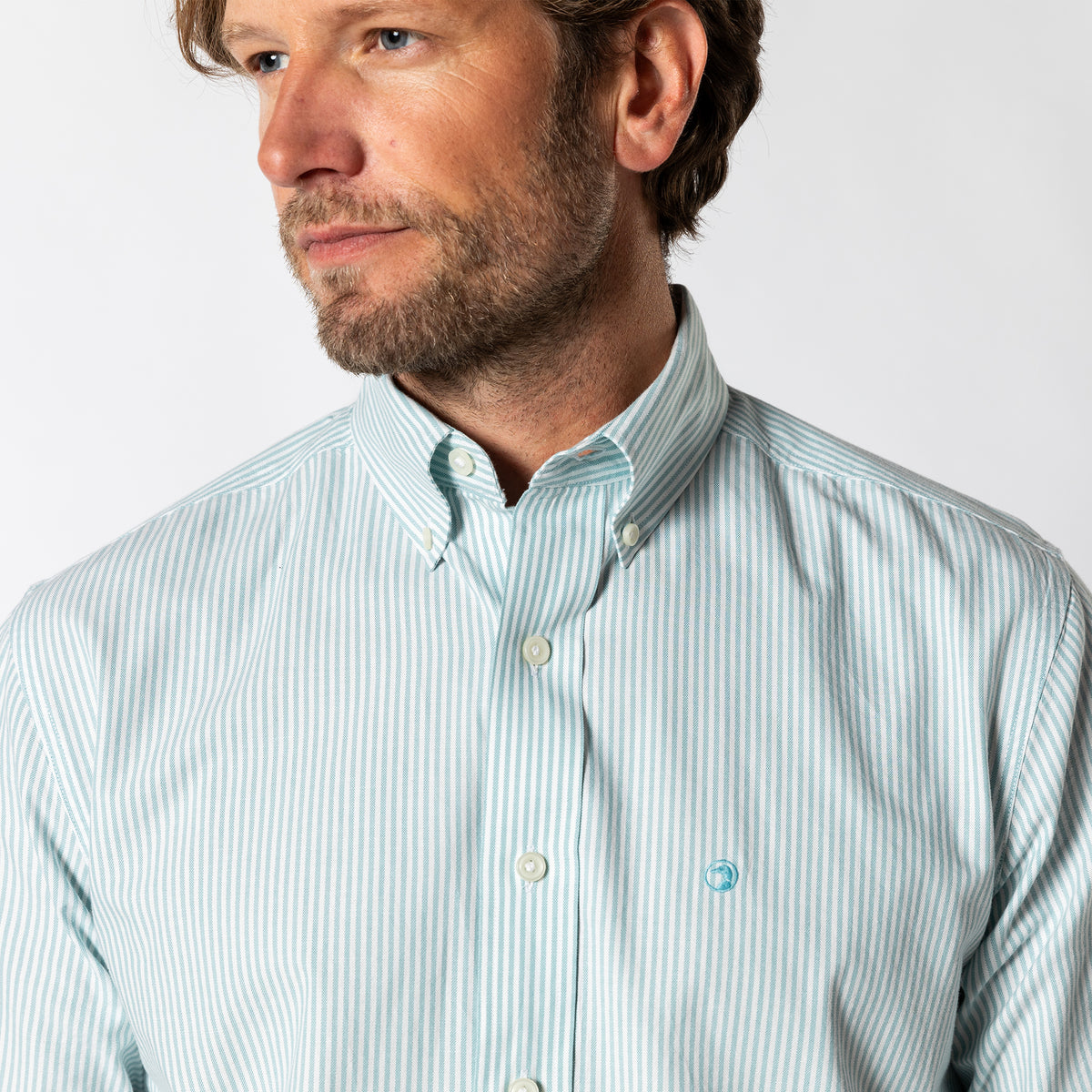 Cotton Oxford Sport Shirt - Collins Stripe SALE