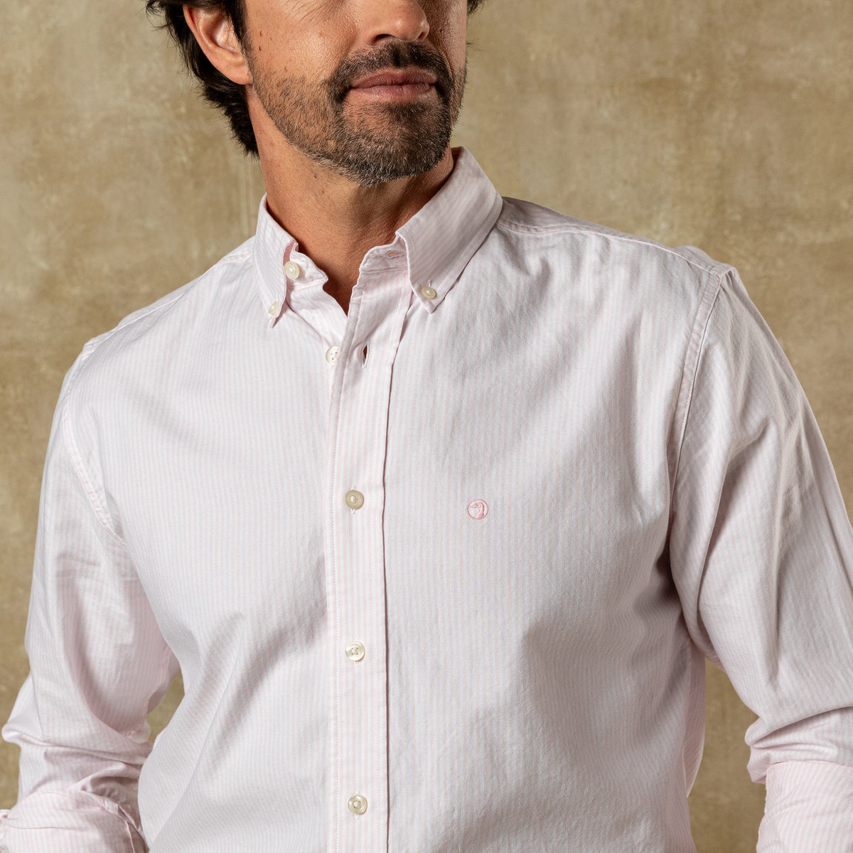 Cotton Oxford Sport Shirt - Collins Stripe SALE