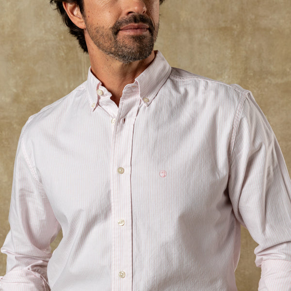 Cotton Oxford Sport Shirt - Collins Stripe SALE