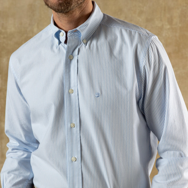 Cotton Oxford Sport Shirt - Collins Stripe SALE