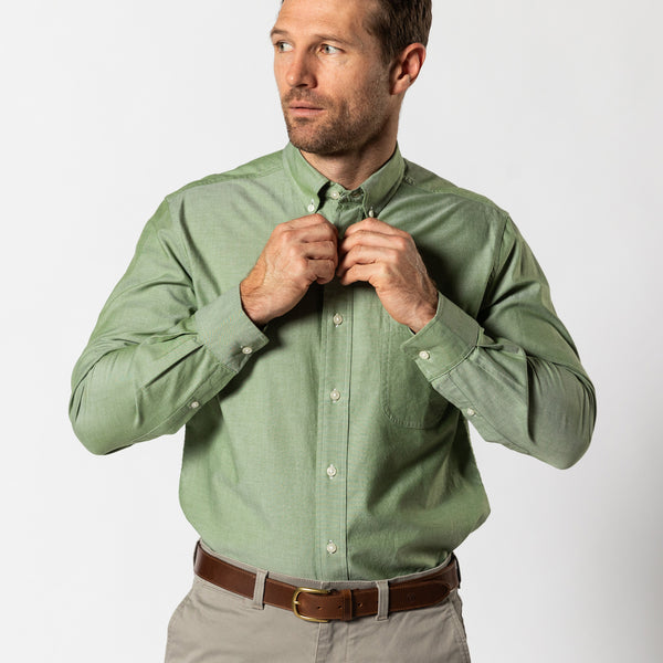 Cotton Oxford Sport Shirt - Morris Solid