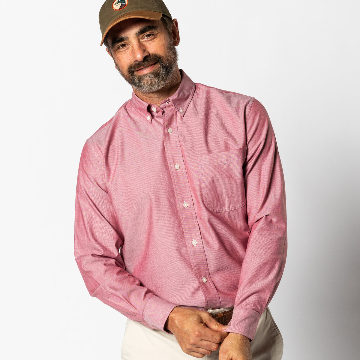 Cotton Oxford Sport Shirt - Morris Solid