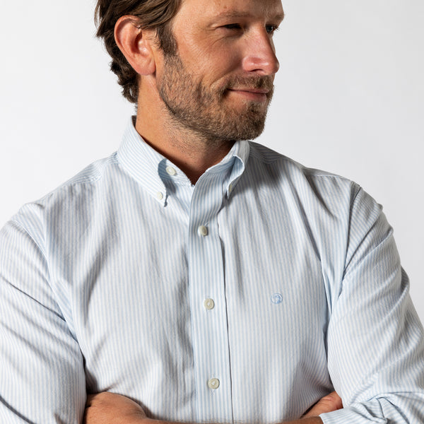 Cotton Oxford Sport Shirt - Collins Stripe SALE