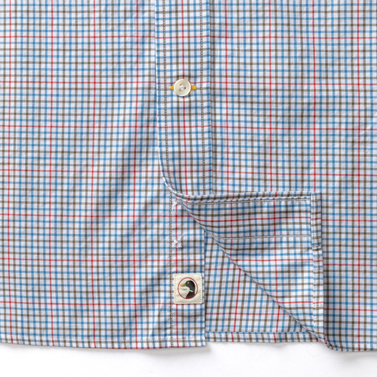 Cotton Twill Sport Shirt - Goodwin Plaid - Deep Water