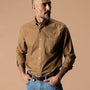 Cotton Oxford Sport Shirt - Beck Solid - Bronze Brown