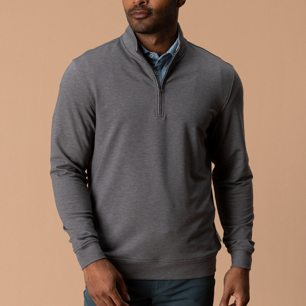 Dunmore Performance 1/4 Zip Pullover - Fossil Gray