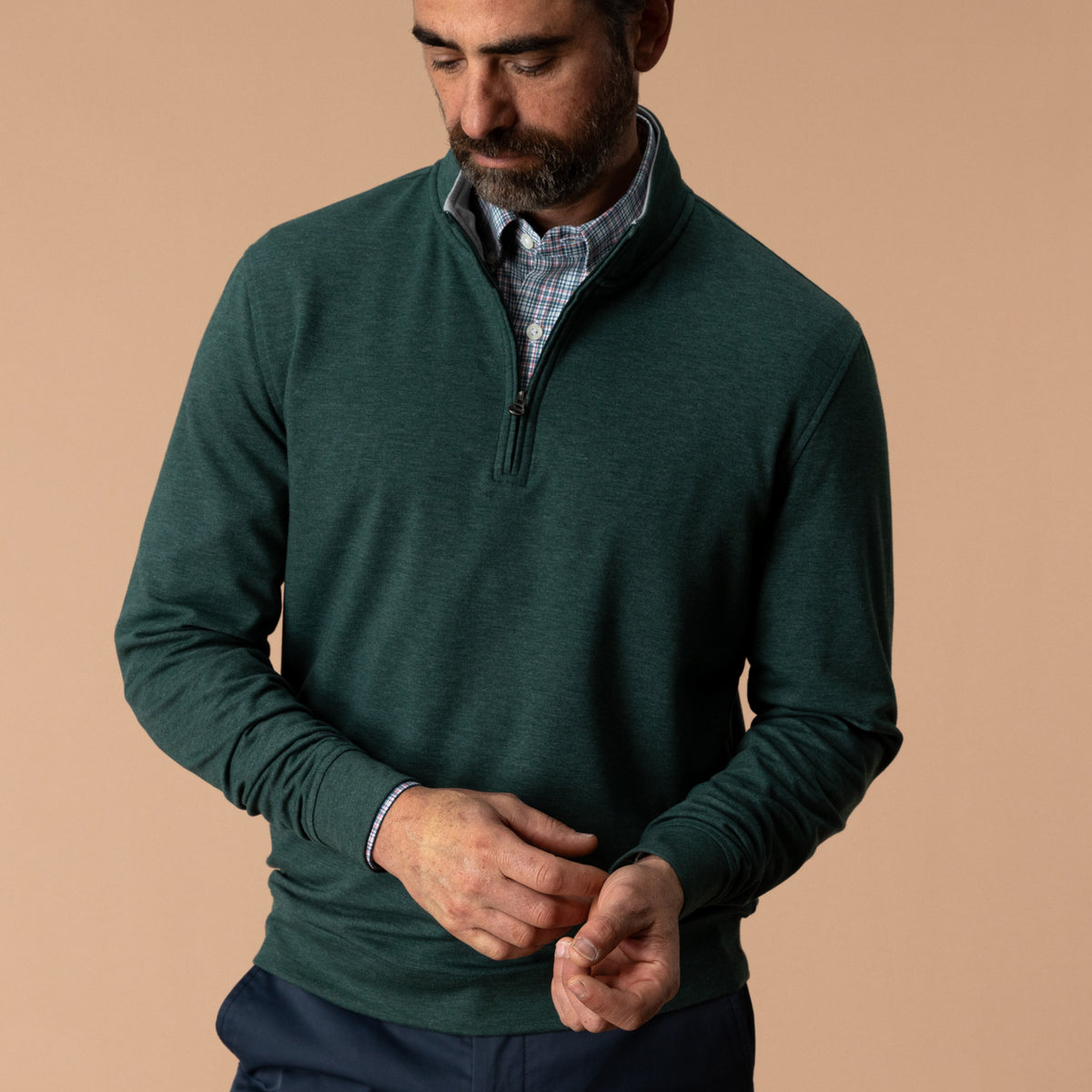 Dunmore Performance 1/4 Zip Pullover - Pine Grove Heather