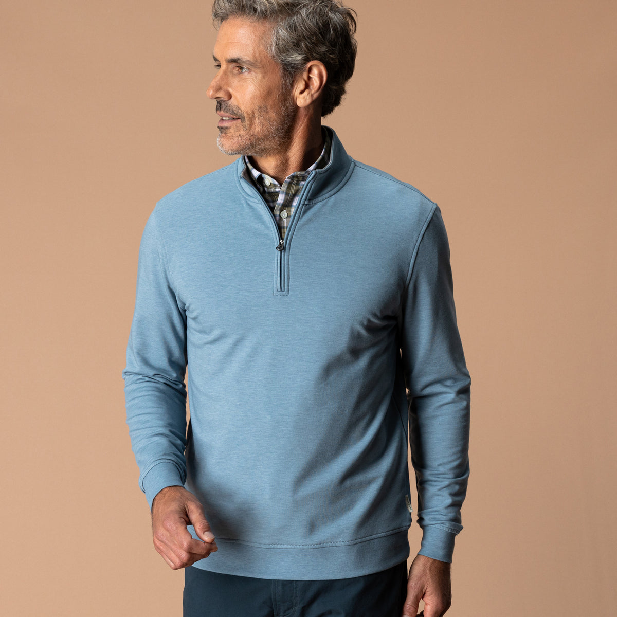 Dunmore Performance 1/4 Zip Pullover - Windblown Sky Heather