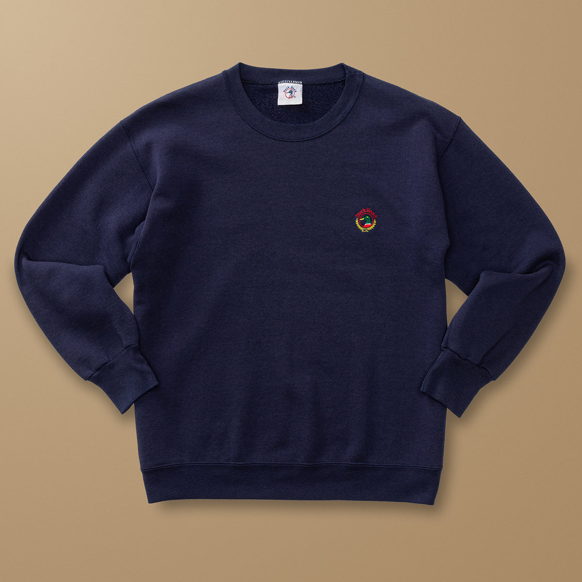 Embroidered Logo Crewneck Sweatshirt M - Duck Head Vintage