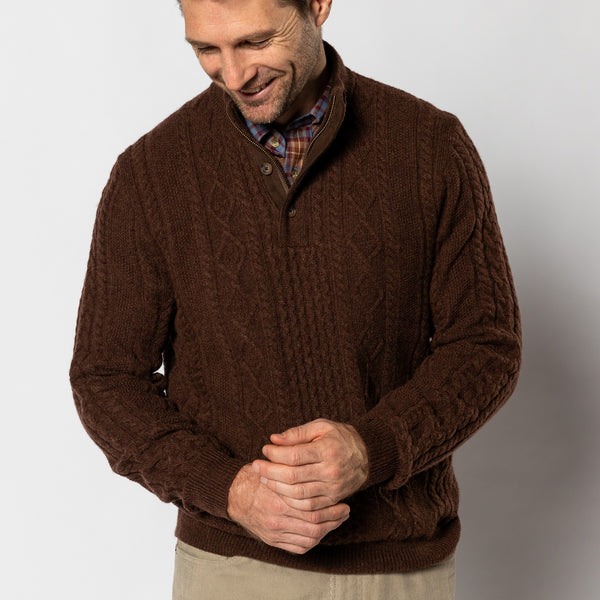 Haines 1/4 Zip Cable Knit Sweater
