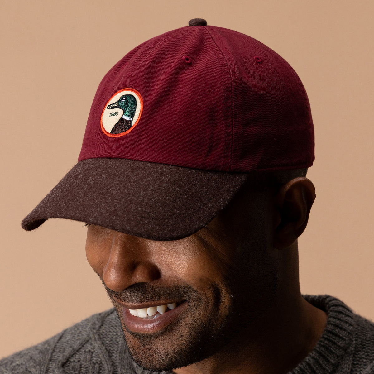 Circle Patch Twill Hat - Rhubarb Red