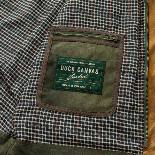 Waxed Duck Canvas Jacket - Deep Olive
