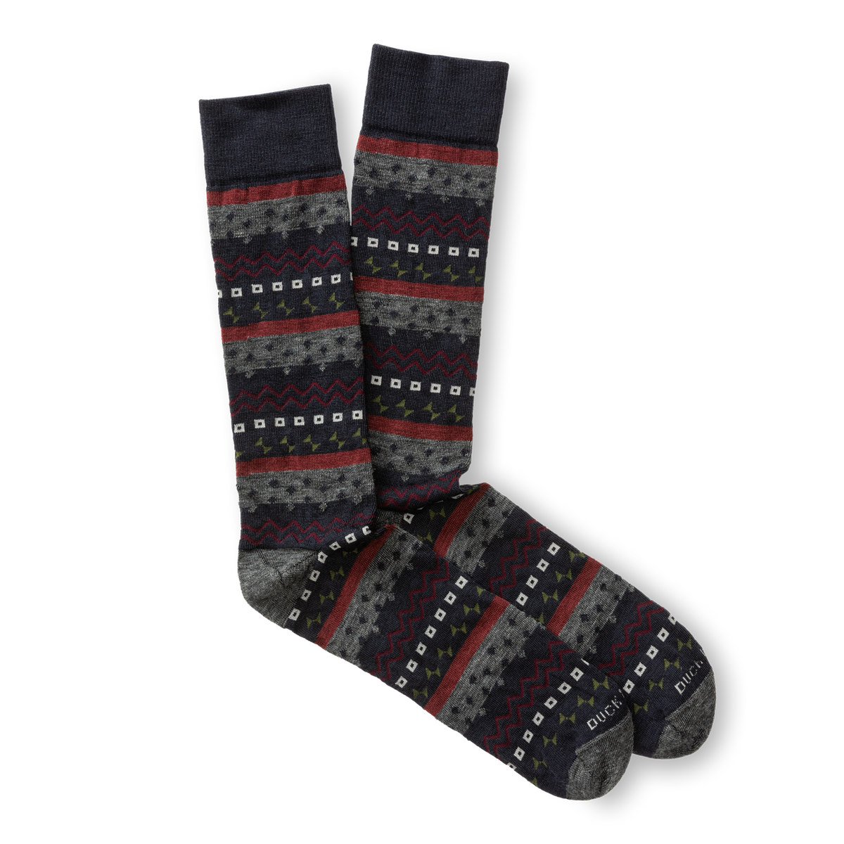Birch Fair Isle Sock - Navy