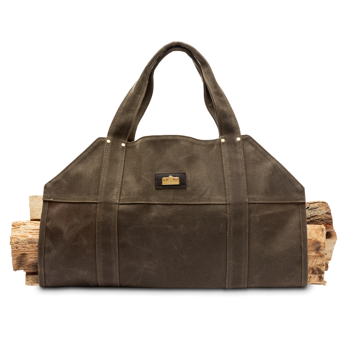 Waxed Canvas Log Carrier