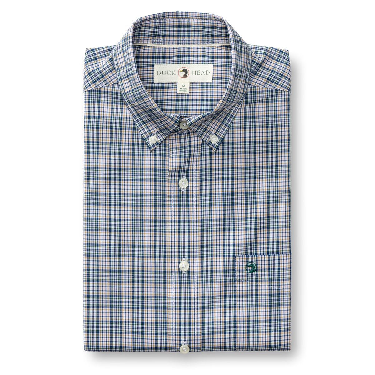 Performance Poplin Sport Shirt - Winstead Plaid - Navy Peony