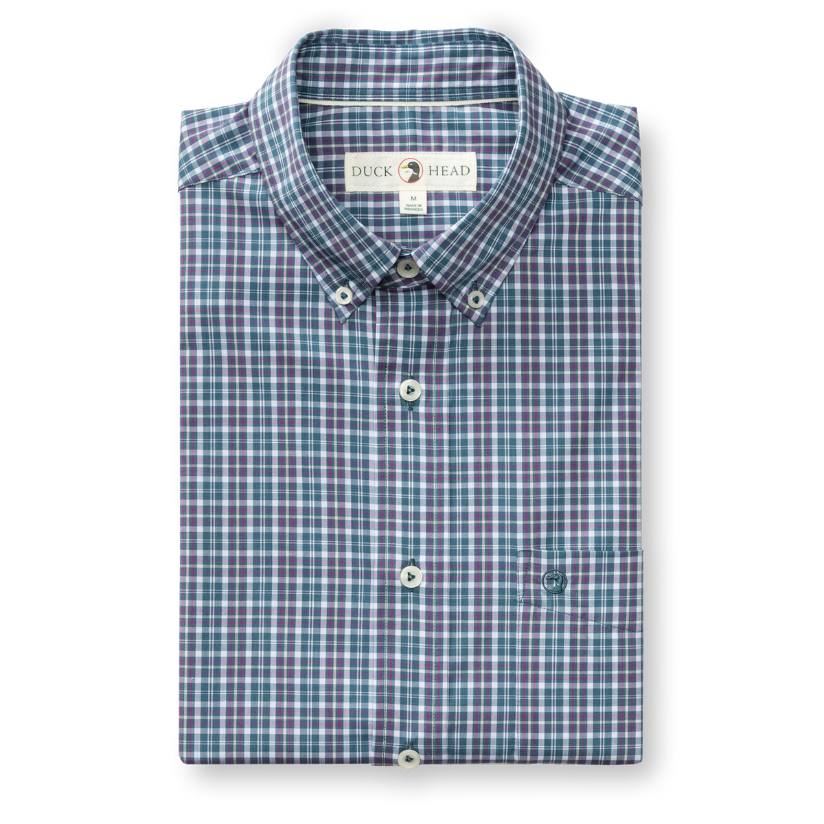 Performance Poplin Sport Shirt - Fraiser Plaid - Stormy Teal