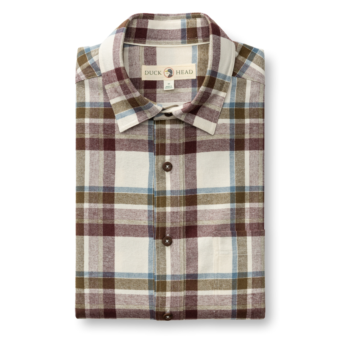 Cotton Flannel Sport Shirt - Roane Plaid - Huckleberry