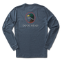 Logo Long Sleeve T-Shirt - Heather Navy