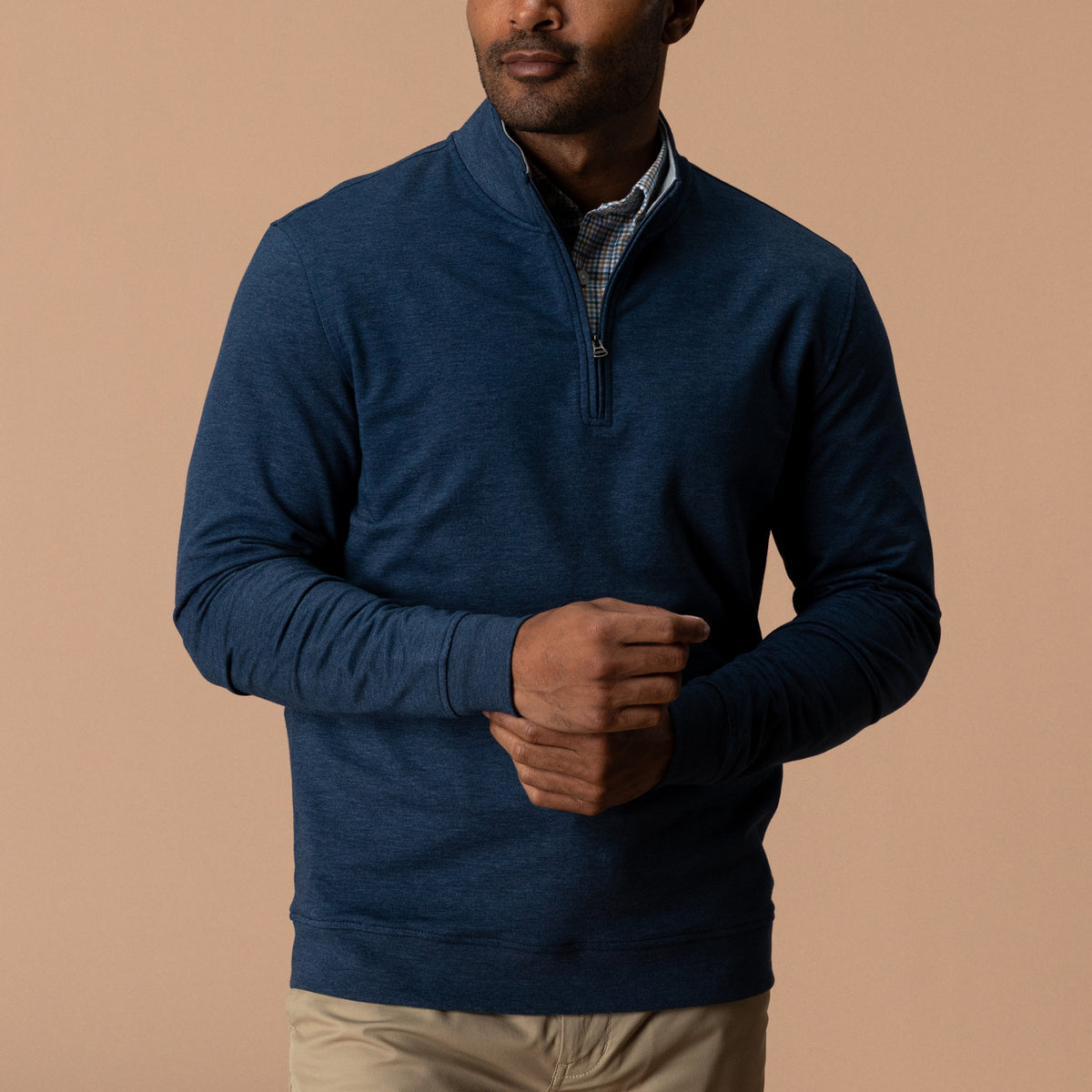 Dunmore Performance 1/4 Zip Pullover - Royal Navy Heather