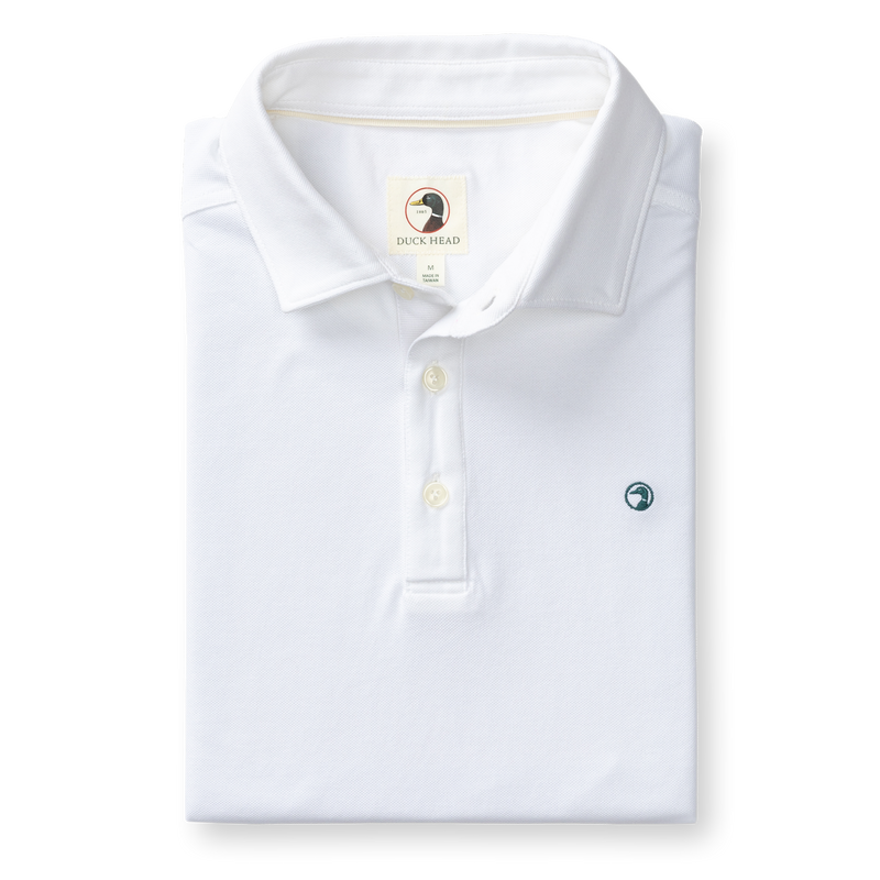 Hanover Pima Cotton Pique Polo - White