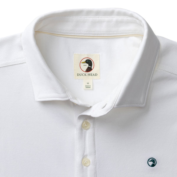 Hanover Pima Cotton Pique Polo - White