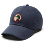 Circle Patch Cotton Linen Hat - Mallard Blue