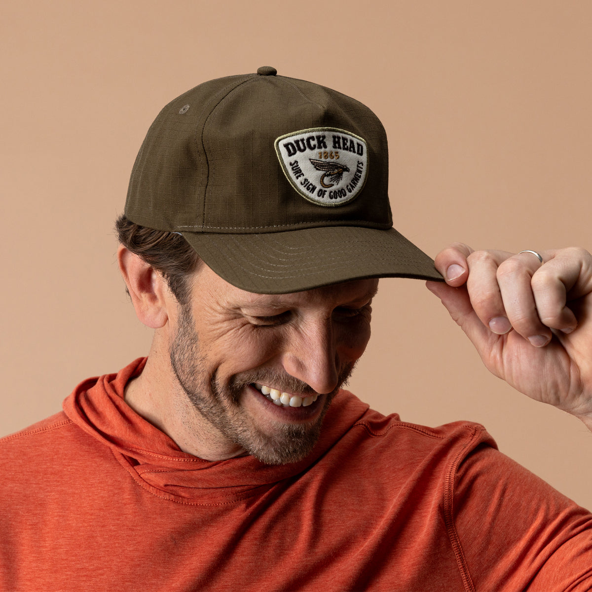 Fly Lure Ripstop Unstructured 5-Panel Hat - Dark Olive