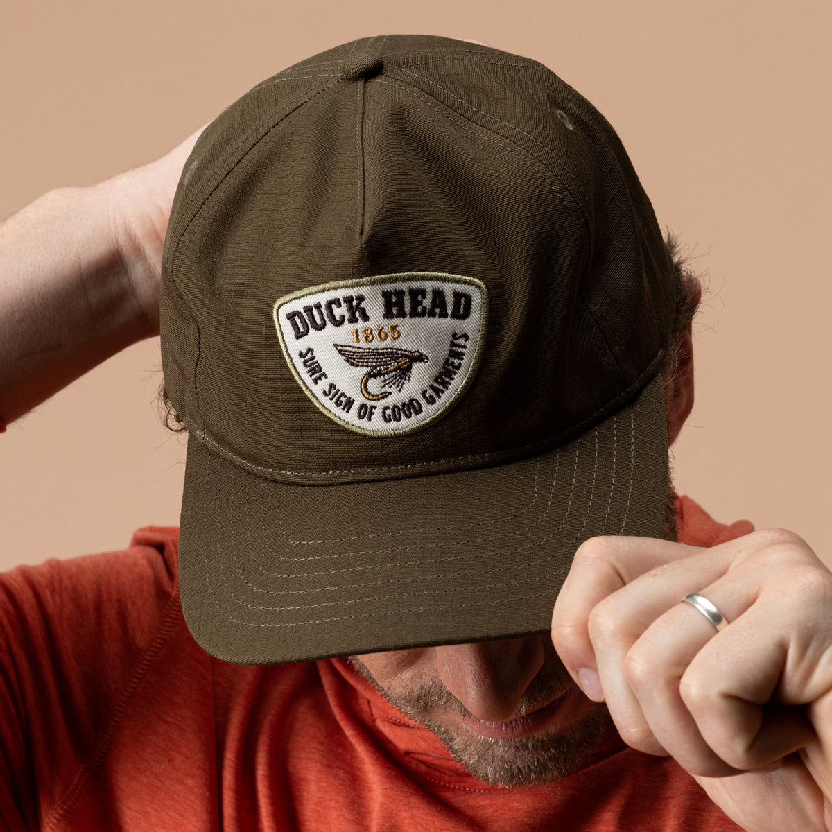 Fly Lure Ripstop Unstructured 5-Panel Hat - Dark Olive