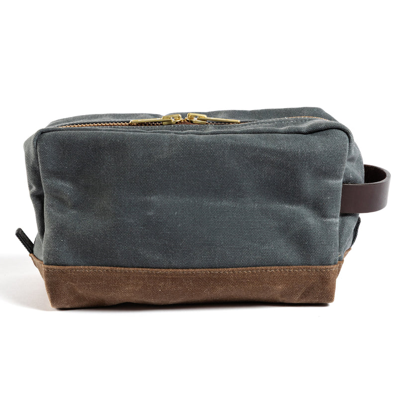 Waxed Canvas Dopp Kit - Charcoal