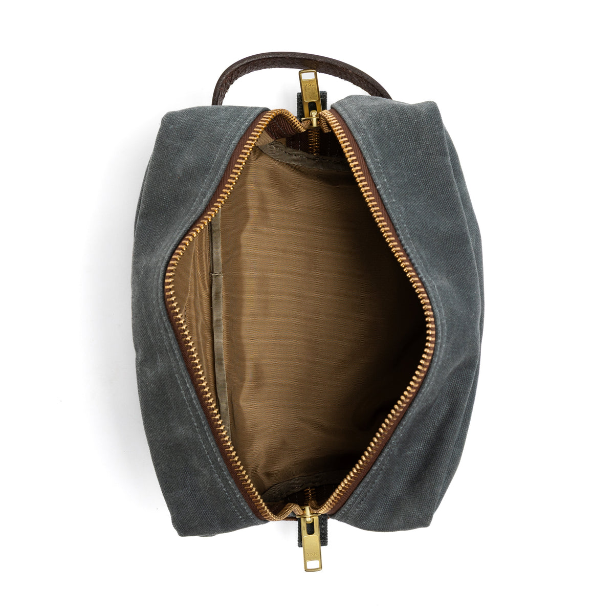 Waxed Canvas Dopp Kit - Charcoal