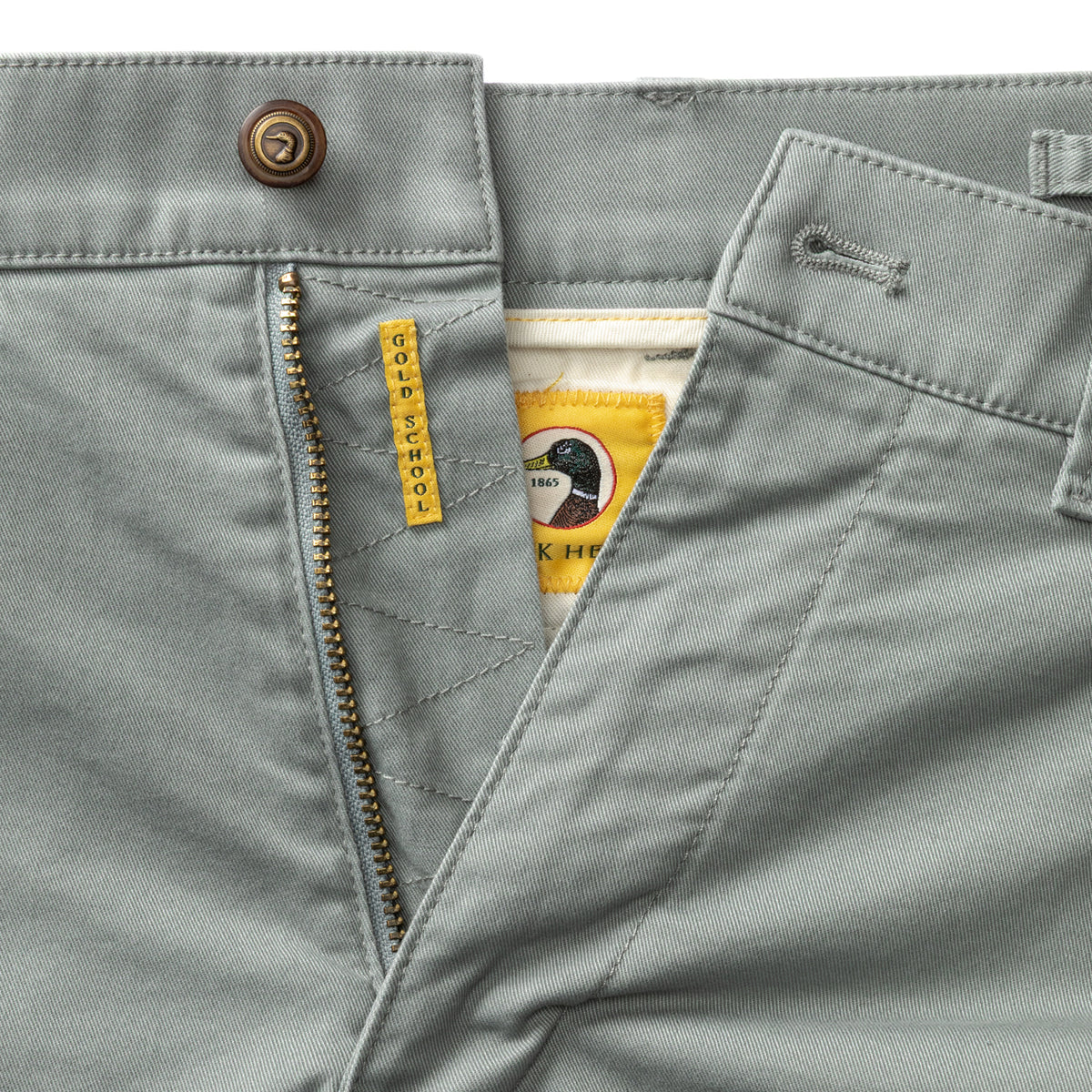 Classic Fit Gold School Chino - Monument Gray
