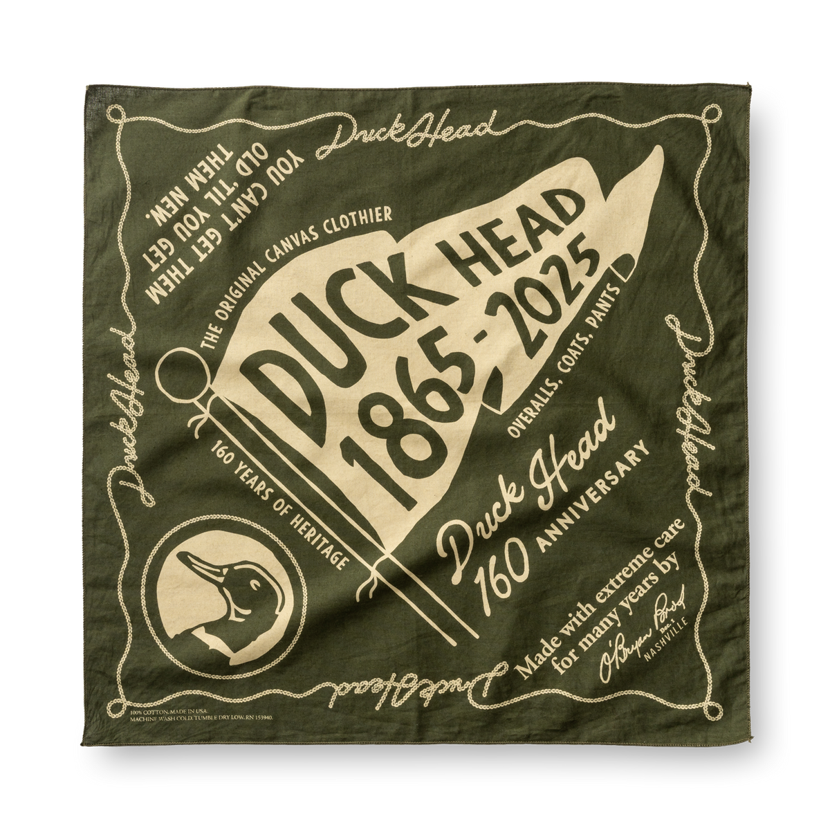 160th Anniversary Bandana - Forest Green