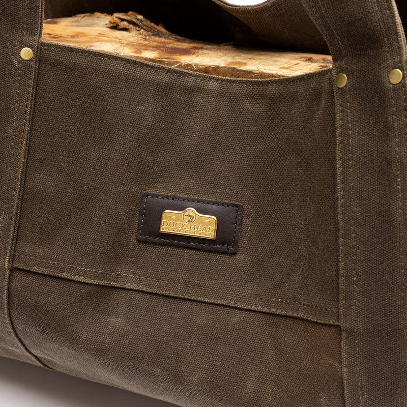 Waxed Canvas Log Carrier