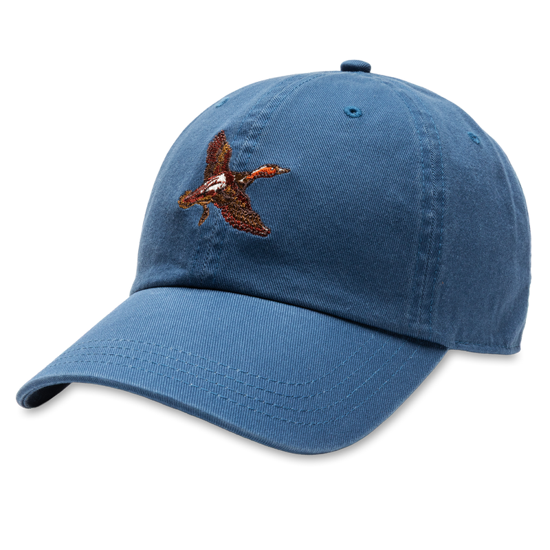 Vintage Motif Cotton Twill Hat - Navy Peony