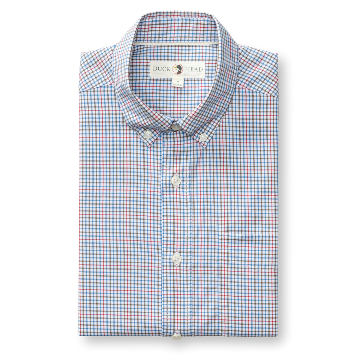Cotton Twill Sport Shirt - Goodwin Plaid - Deep Water