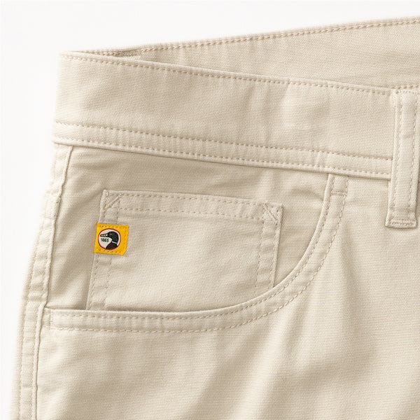 Classic Fit Pinpoint Canvas Five-Pocket - Stone