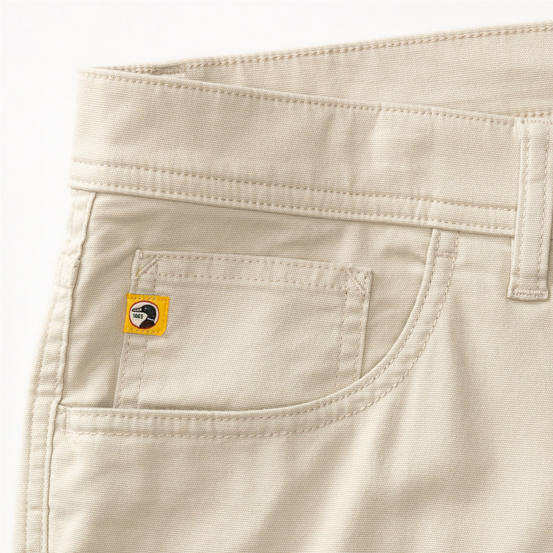 Classic Fit Pinpoint Canvas Five-Pocket - Stone