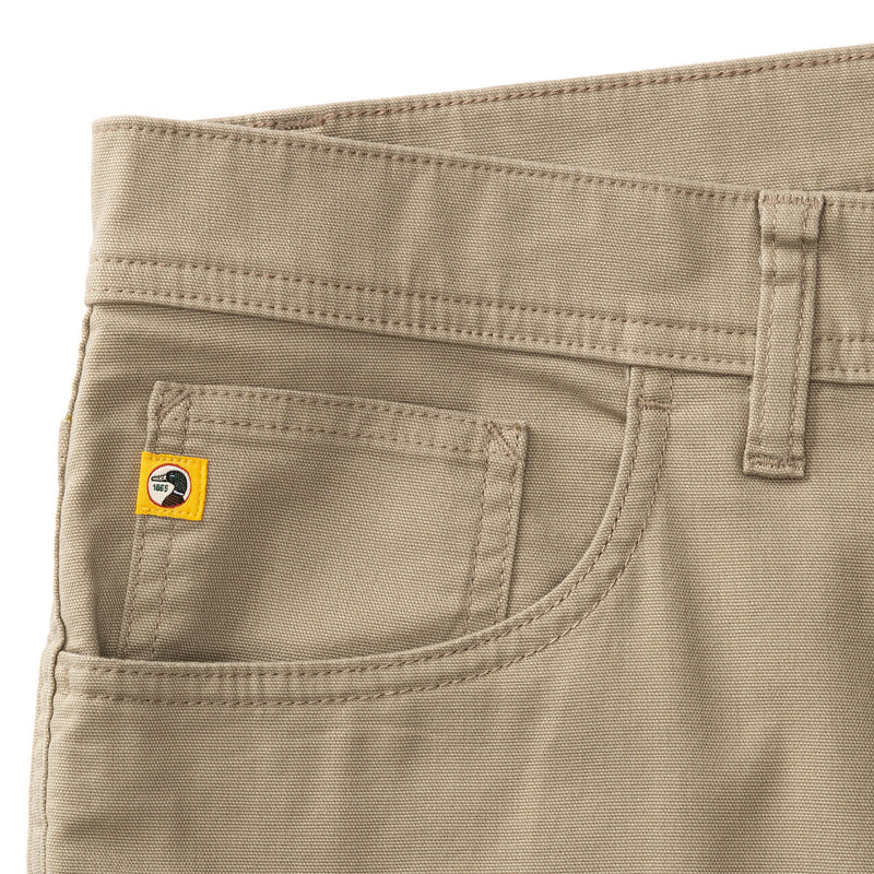 Classic Fit Pinpoint Canvas Five-Pocket - Khaki